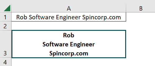 New Line in an Excel Cell