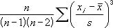 SKEW Excel Function - Equation