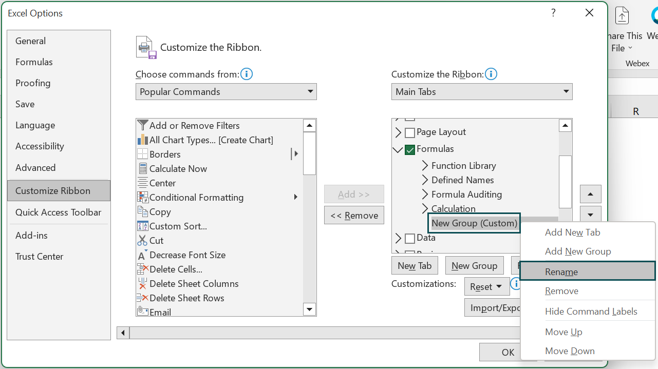 Excel Ribbon - Step 3
