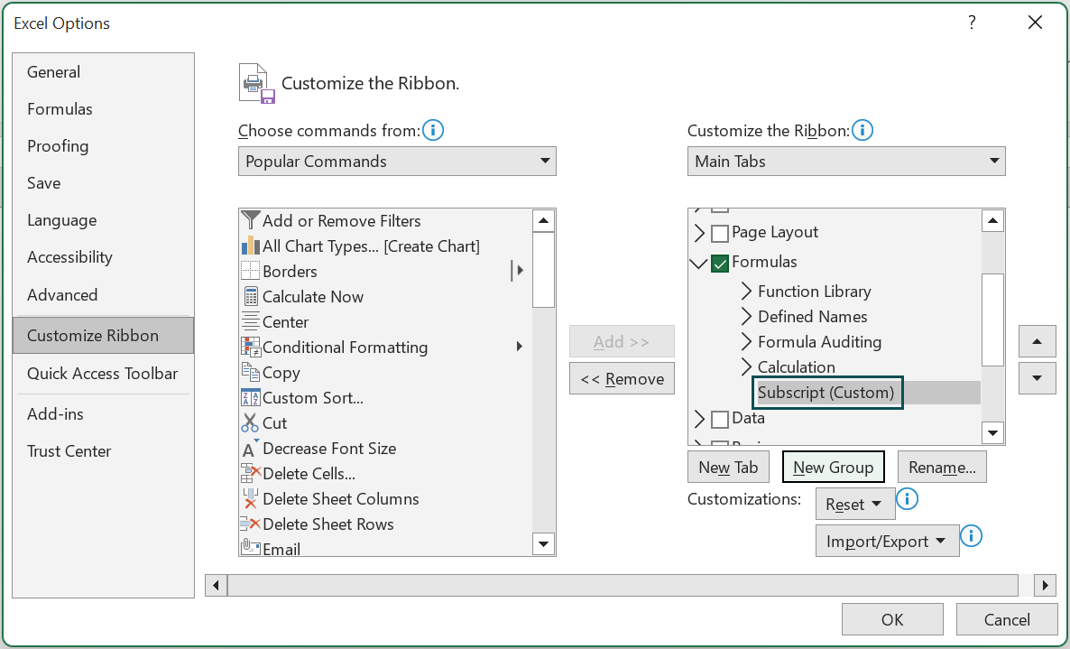 Excel Ribbon - Step 3b