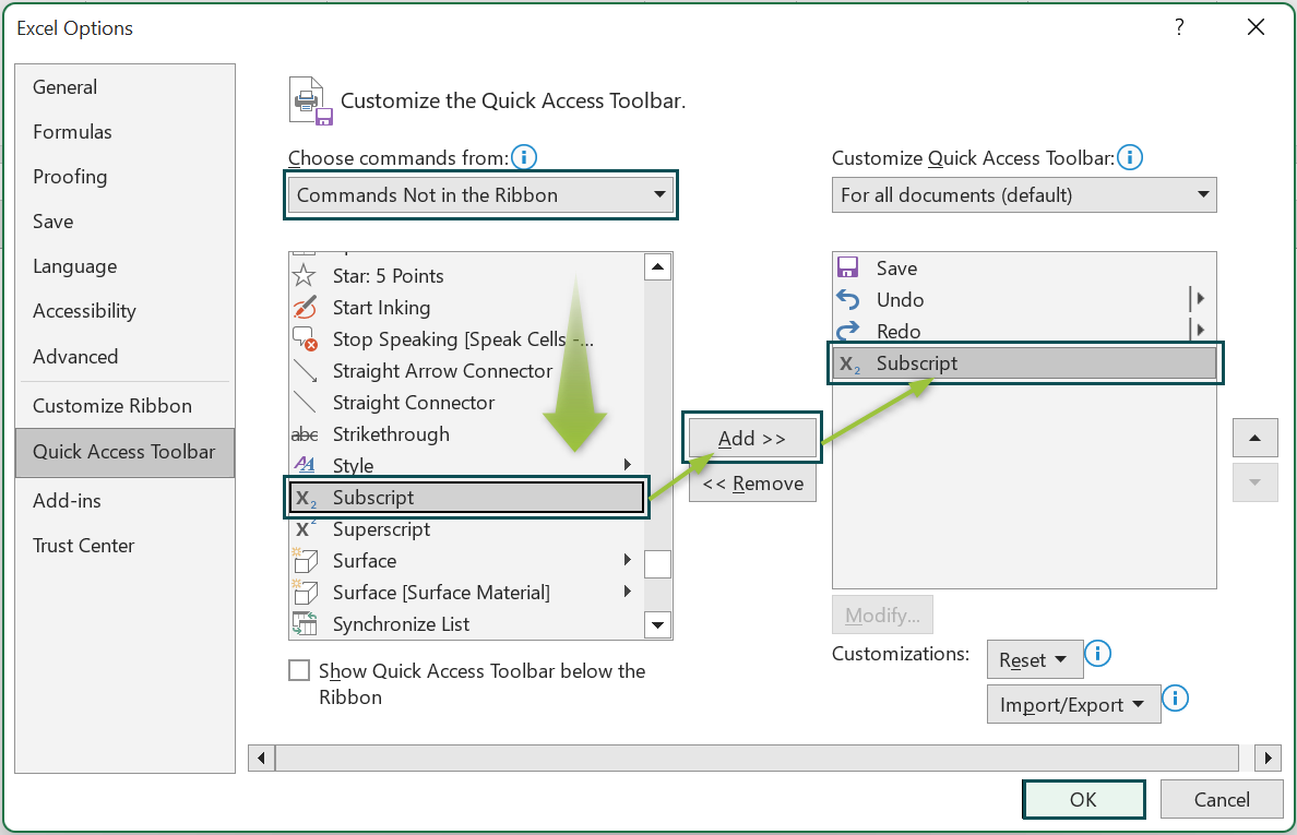Quick Access Toolbar - Step 3