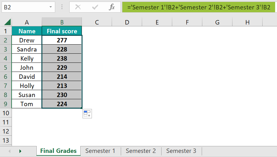 3D Reference in Excel