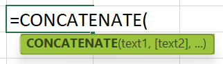 Advanced Excel Formulas - CONCATENATE Formula Syntax