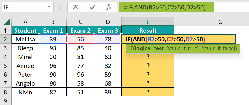 IF AND Formula in Excel - Step 3
