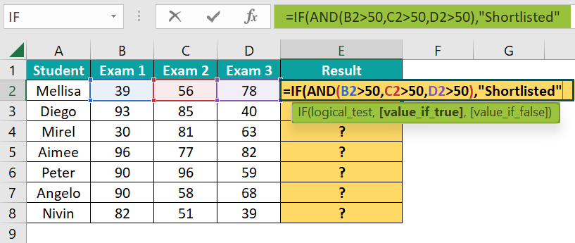 IF AND Formula in Excel - Step 4