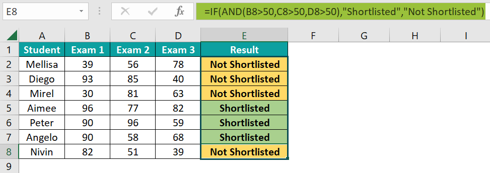 IF AND Formula in Excel - Step 6