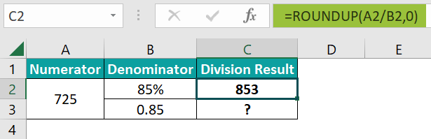 How to Divide by Percentage in Excel - Step 1