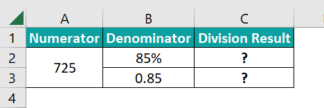 How to Divide by Percentage in Excel