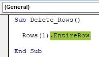VBA Delete Row - Step 5