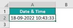 VBA Format Number - Example 5 -Date and Time Format
