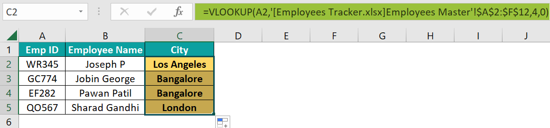 Different Workbook - Example 1 - Step 5