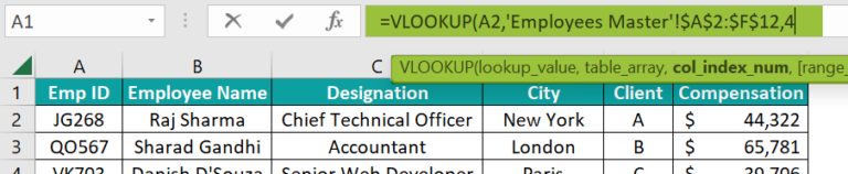 VLOOKUP From Another Sheet in Excel - Step by Step Examples