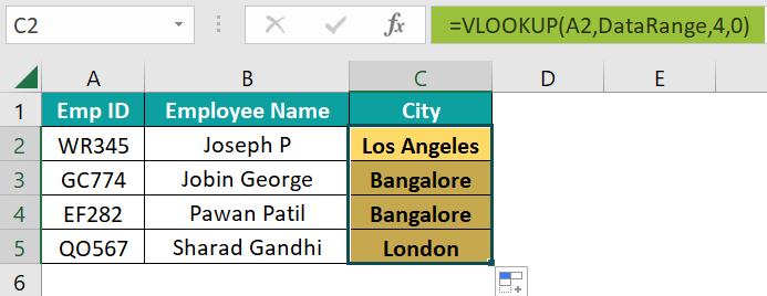 Using Named Range - Step 4