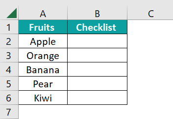 Check Mark in Excel - 1
