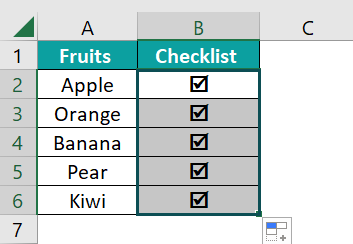 Check Mark in Excel - 3