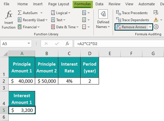Formula Auditing in Excel - Example 2 - Step 3