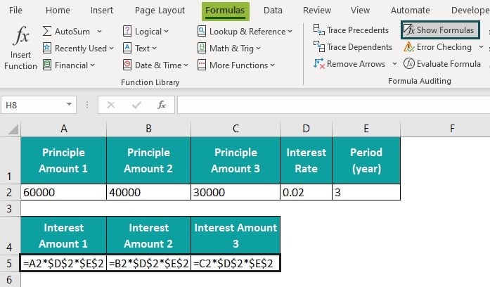 Formula Auditing in Excel - Example 3 - Step 3