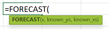 Interpolate in Excel - FORECAST Excel Formula