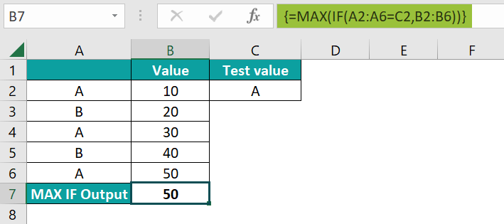 Max IF in Excel - 2