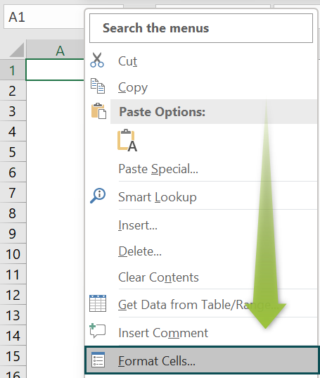 Percentage In Excel - Using the Format Cells option