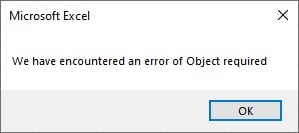 Skip Error - encountered an error