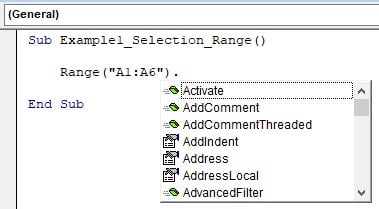 Vba Selection Range - Fix Size (properties)