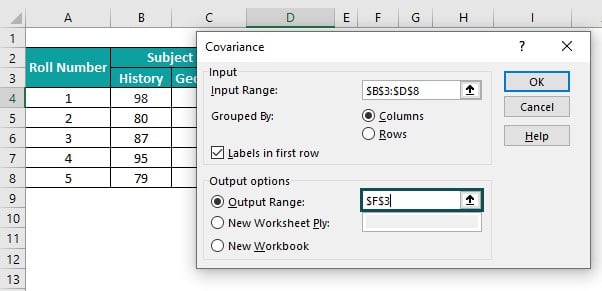 Basic Example - Step 3-Output Range