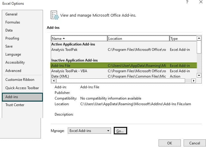 Covariance Matrix In Excel - Use - Step 2