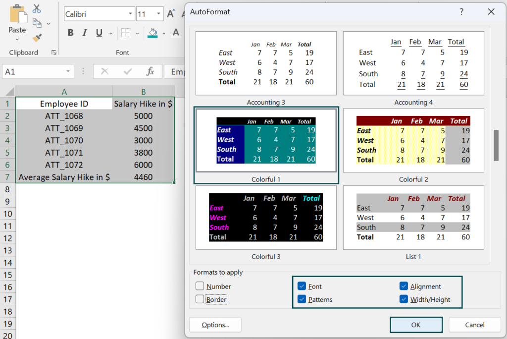 Auto Format In Excel Examples, How To Unhide and Use?