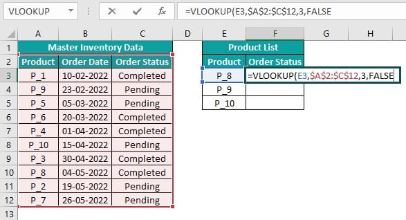 Excel Commands Example 1 - False