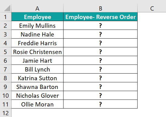 Excel Reverse Order - 1
