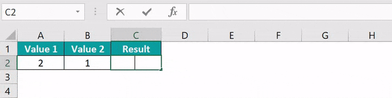Quotient in Excel - 2