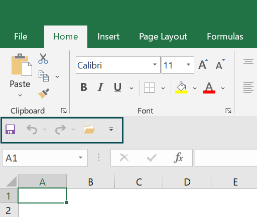 Moving the toolbar on the ribbon - Step 2