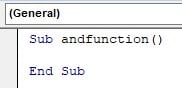 VBA And Function - Example 2 - Step 2