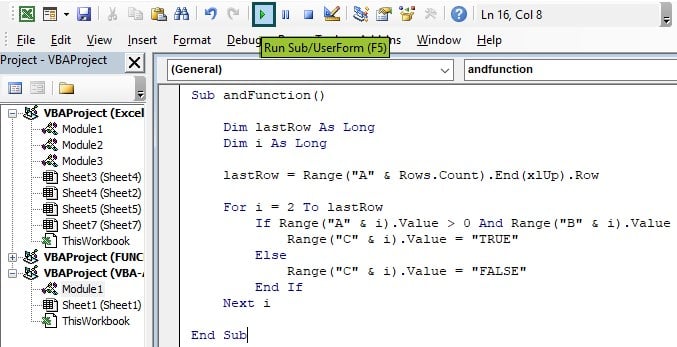 VBA And Function - Example 2 - Step 6