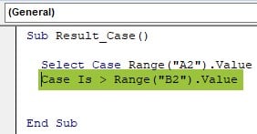 VBA Case Statement - Use - Step 4
