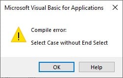 compile error