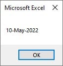 VBA DateSerial - Example 2 - Step 3