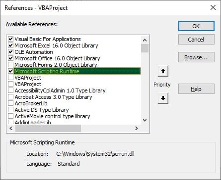 VBA FilesystemObject - Enable - Step 3 - Runtime