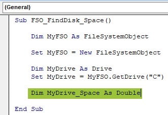 VBA FilesystemObject - Example 1 - Step 4