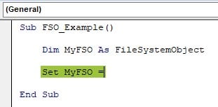 VBA FilesystemObject - Instance - Step 3