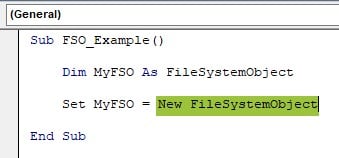 VBA FilesystemObject - Instance - Step 4