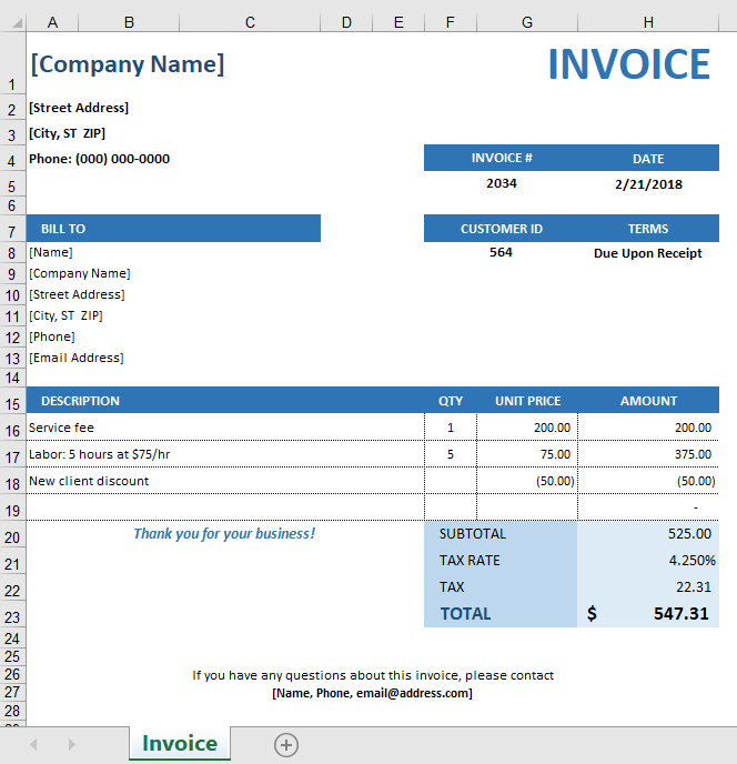 Create Templates in Excel - 2