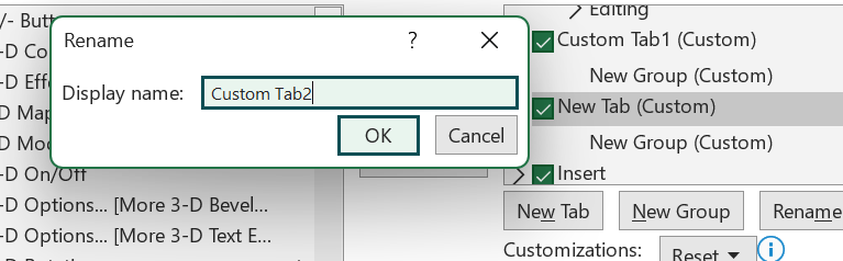 Customize Ribbon - Step 4d