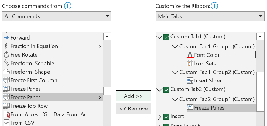 Customize Ribbon - Step 6c