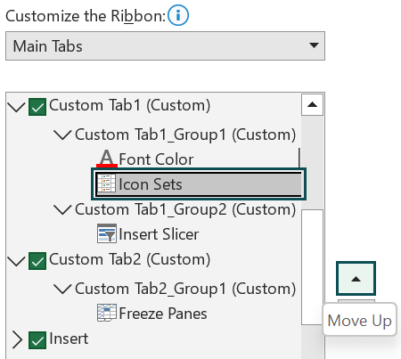 Customize Ribbon - Step 7a