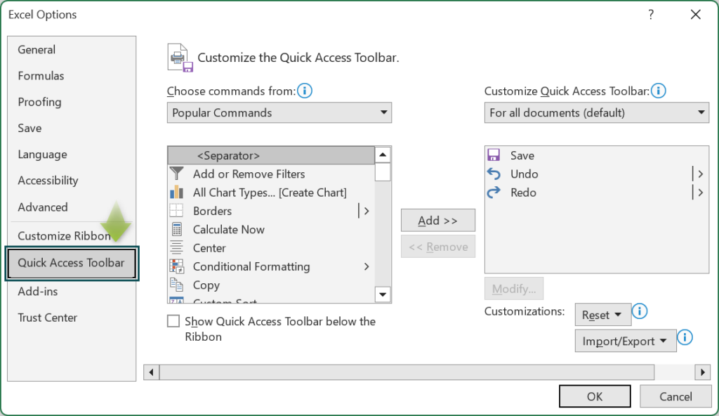Excel 2019 – Ribbons, Tabs And Quick Access Toolbar, Customize