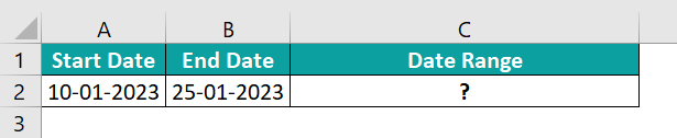 Date Range in Excel - 1