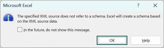 Example of Converting Excel Data to XML File Format - Step 6c