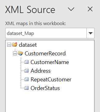 Example of Converting Excel Data to XML File Format - Step 6e